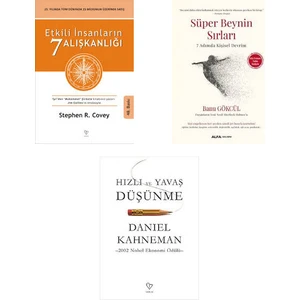 Etkili İnsanların 7 Alışkanlığı - Süper Beynin Sırları - Hızlı ve Yavaş Düşünme - 3 Kitap