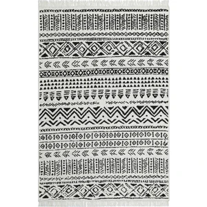 Eko Halı Arya Ar 03 Black Siyah Yıkanabilir Çift Taraflı Kilim