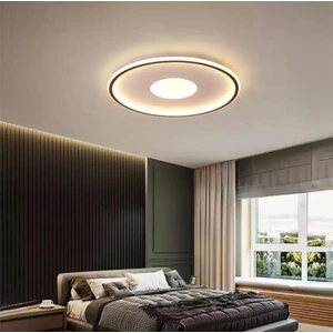 Modern Dekoratif Sıva Üstü Içe / Dışa Işıklı Plofonyer Avize Q.40CM 4000K Sıcak Beyaz Işık