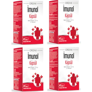 Beta Glukan 1,3/1,6 ve C Vitamini Içeren Imunol 40 Kapsül X4 Adet