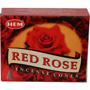 Hem Tütsü Kırmızı Gül Kokulu 10 Konik Tütsü - Red Rose