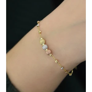 Papatya Silver 925 Ayar Gümüş Sim Dorika Top Bileklik