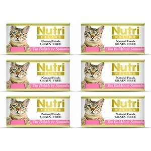 Nutri Felıne Kedi Konservesi Ton Balıklı ve Somonlu Konserve 85GR 5+1