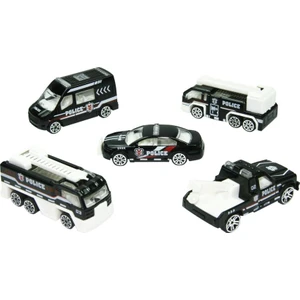 Vardem Kutulu 5 Parça Metal Polis Araçları 1210-N17 Model Araba Seti 1210-N17