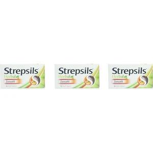 Herbal  Zencefil  16'lı Boğaz Pastili 3'lü Paket