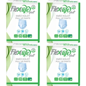 Flexilife Plus Emici Külot Orta Boy Medium Hasta Bezi  30'lu x 4