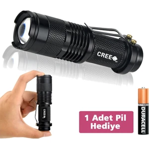 2000 Lümen Ultra Güçlü Su Geçirmez Alüminyum Zoom El Feneri