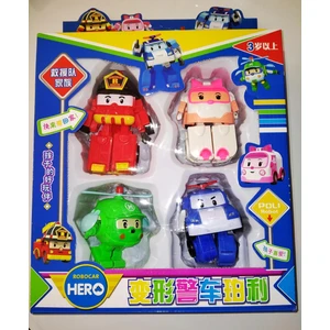 Poli Robocar Helly, Roy, Amber Robota Dönüşen 4ADET Set