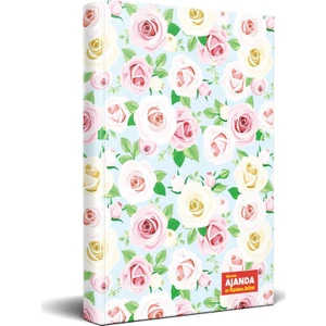 Halk Kitabevi Beyaz Gül Süresiz Ajanda ve Planlama Defteri 13,5 x 19,5 cm
