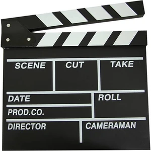 No Tiyatro Büyük Boy Ahşap Film Sinema Klaketi