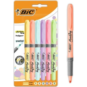 Highliter Grip Fosforlu Kalem Pastel Renkler 6'lı