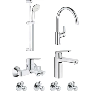 Bauedge 23605000 3'lü Batarya Seti+ El Duşu ve 4 Adet Ara Musluklu