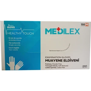 Pudrasız Mavi Eldiven 100'lü Medium