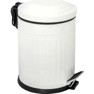 Vintage Çöp Kovası Çizgili Beyaz 5 lt