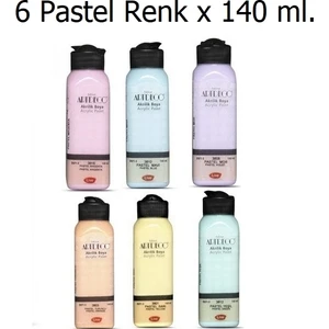 Pastel Akrilik Boya Seti 140 ml 6'lı