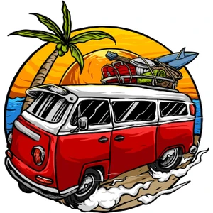 Sticker Atölyesi Outdoor Kamp Sörf Surf Sticker - 22059