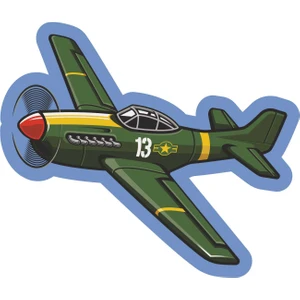 Sticker Atölyesi Savaş Uçağı Sticker - 25048