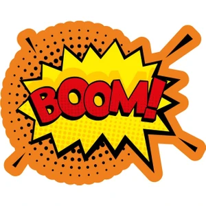Sticker Atölyesi Pop Art Sound Effect Boom Sticker - 20672