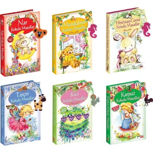 Ilkokul Çocuklar Için Kokulu Masallar 6 Kitap Set (Nar, Mandalina, Hindistan Cevizi, Tarçın, Kivi, Karpuz Kokulu Masallar)