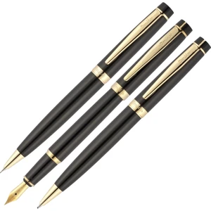 İsminize Özel 38 3'lü Tükenmez Kalem Siyah Altın