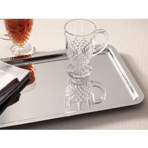 English Home Shiny Metal Tepsi 32 x 22 cm Gümüş
