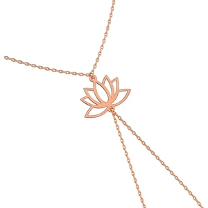 İndigo Takı Sade Lotus Çiçeği Rose Gümüş Şahmeran