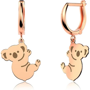 Sade Koala Rose Gümüş Küpe