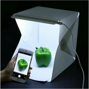 Ürün Çekim Çadırı Mini Fon Fotoğraf Stüdyosu Ledli Işık Perdesi 23X24 cm