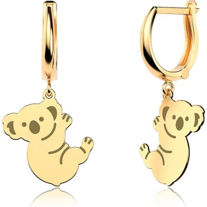 Sade Koala Altın Kaplama Gümüş Küpe