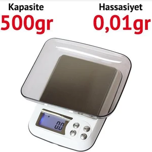 Dm-3 Dijital Kefeli Kuyumcu Labratuvar Terazi 500 gr 0.01