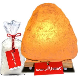 Tuzcu Ahmet Beyaz Tuzdan Yapılmış 7-8 kg Tuz Lambası Kaya Tuzu Hediyeli