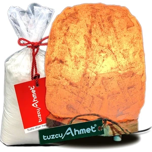 Tuzcu Ahmet Beyaz Tuzdan Yapılmış 2-3 kg Tuz Lambası 1 kg Kristal Kaya Tuzu Hediyeli