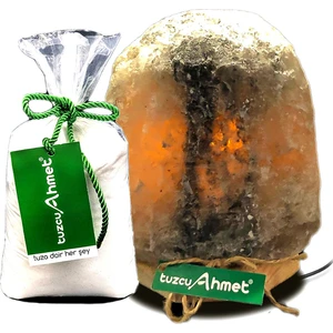 Tuzcu Ahmet Çankırı Doğal Tuz Lamba 4-5 kg 1 kg Kaya Tuzu Hediyeli