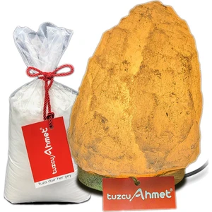 Tuzcu Ahmet Beyaz Tuzdan Yapılmış 5-6 kg Tuz Lamba Kaya Tuzu Hediyeli