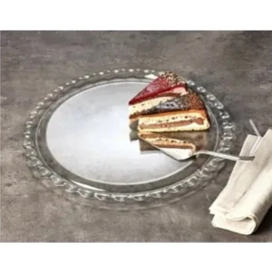 Petite Patisserie Cam Yuvarlak Servis Tabağı - Tekli