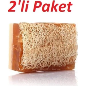 %100 El Yapımı Doğal Kabak Lifli Ballı Eşek Sütü Sabunu 2'li