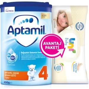 4 Çocuk Devam Sütü 800GR + Uni Baby Islak Mendil Hediyeli