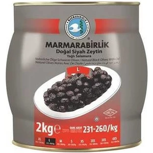 L Hiper Salamura Siyah Zeytin 231-260 2 kg Teneke