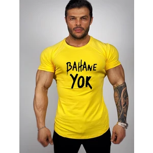 Black İstanbul Bahane Yok Sarı Sporcu T-Shirt