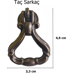 Mobilya Dolap Sallama Düğme Kulp Bakır Eskitme Taç Sarkaç