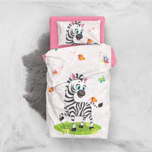 Cute Zebra 3D Pamuk Saten Bebek Nevresim Takımı