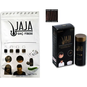 50 gr Koyu Kahve Topik + Jaja 100 gr Koyu Kahve Dolum Poşeti Set Saç Tozu