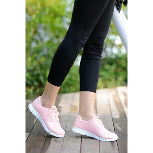 A1971-20Pudra Pembe Potin Fileli Kadın Sneaker