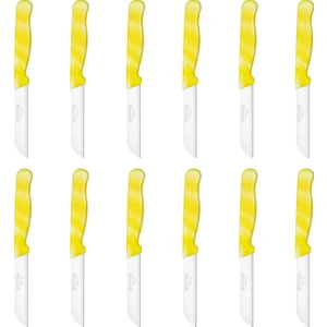 Mermer Desen Meyve Bıçağı 12'li Sarı
