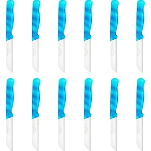 Mermer Desen Meyve Bıçağı 12'li Mavi