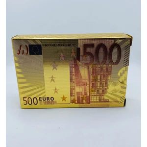 Keskin Hediyelik Iskambil Kağıdı 500 Euro Desenli Altın