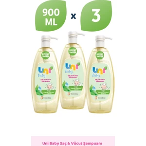 Uni Baby Bebek Şampuanı 900 ml  x 3 Adet
