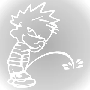 Yaramaz Işeyen Çocuk Depo Kapağı Sticker