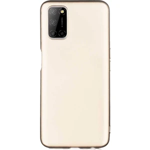 Case 4U Oppo A52 Kılıf Klasik Mat Renkli Yumuşak Premier Silikon Altın