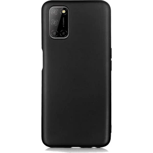Case 4U Oppo A52 Kılıf Klasik Mat Renkli Yumuşak Premier Silikon Siyah